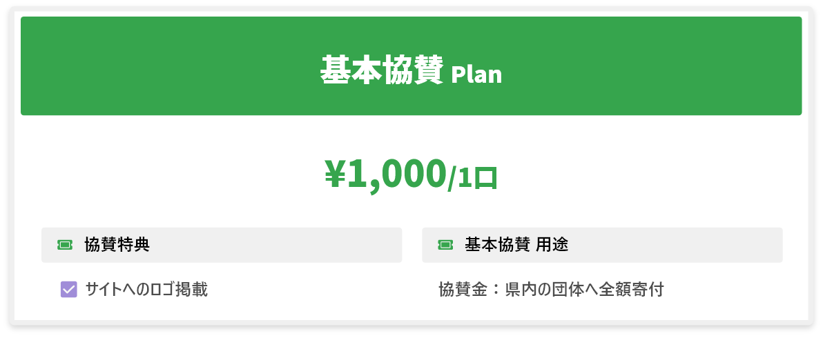 基本協賛 Plan